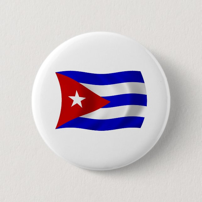 Badge Rond 5 Cm Bouton du drapeau de Cuba (Devant)
