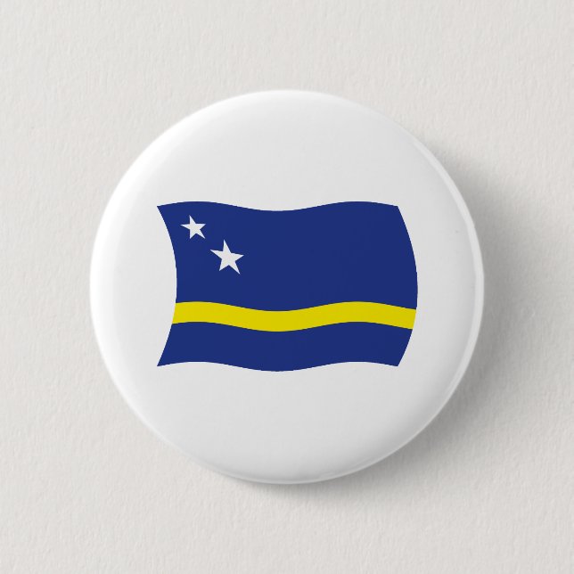 Badge Rond 5 Cm Bouton du drapeau de Curaçao (Devant)