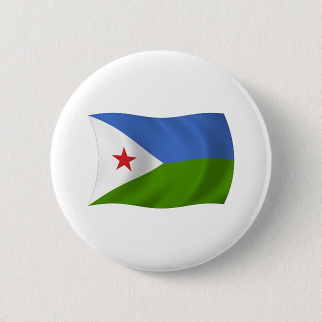Badge Rond 5 Cm Bouton du drapeau de Djibouti (Devant)
