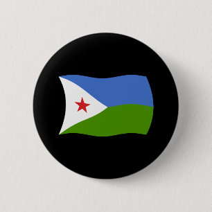 Badge Rond 5 Cm Bouton du drapeau de Djibouti