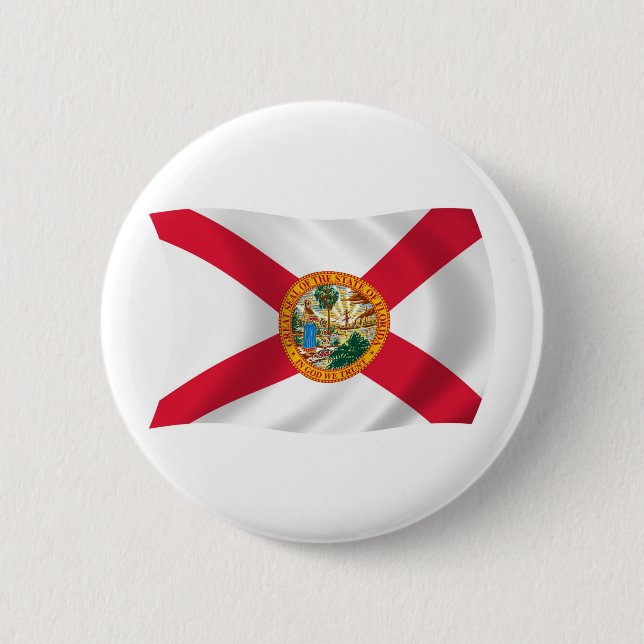 Badge Rond 5 Cm Bouton du drapeau de Floride (Devant)