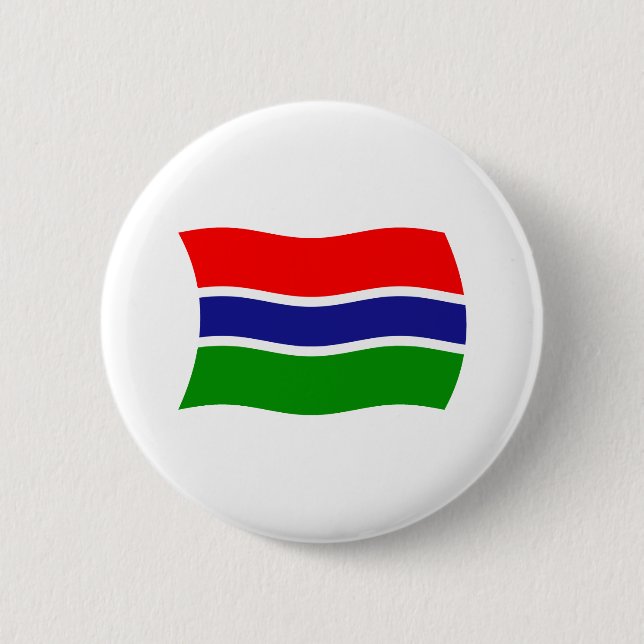 Badge Rond 5 Cm Bouton du drapeau de Gambie (Devant)