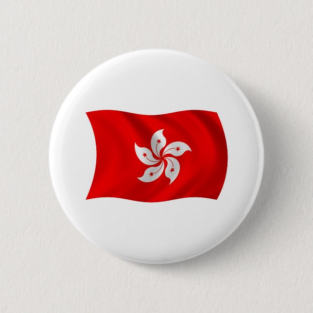 Badge Rond 5 Cm Bouton du drapeau de Hong Kong (Devant)