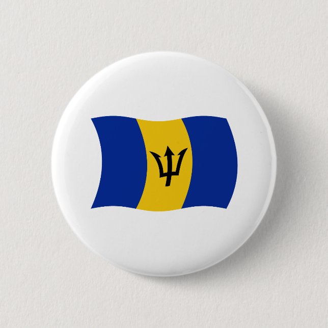 Badge Rond 5 Cm Bouton du drapeau de la Barbade (Devant)