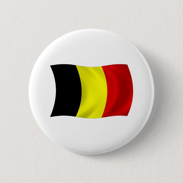Badge Rond 5 Cm Bouton du drapeau de la Belgique (Devant)