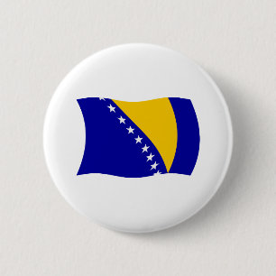 Badge Rond 5 Cm Bouton du drapeau de la Bosnie-Herzégovine