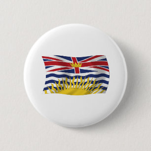 Badge Rond 5 Cm Bouton du drapeau de la Colombie-Britannique