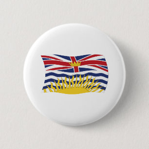 Badge Rond 5 Cm Bouton du drapeau de la Colombie-Britannique