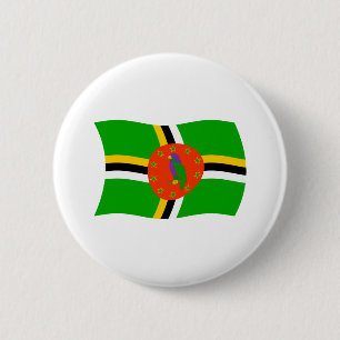 Badge Rond 5 Cm Bouton du drapeau de la Dominique