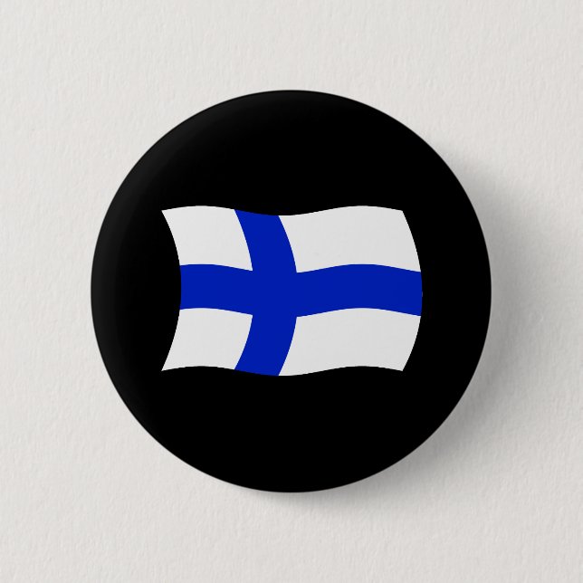 Badge Rond 5 Cm Bouton du drapeau de la Finlande (Devant)
