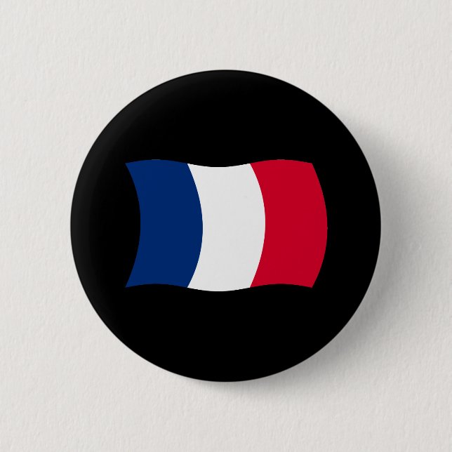 Badge Rond 5 Cm Bouton du drapeau de la France (Devant)