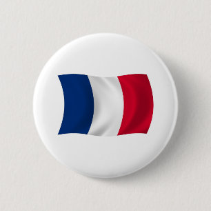 Badge Rond 5 Cm Bouton du drapeau de la France
