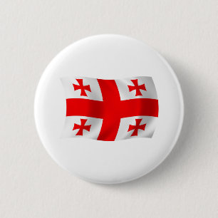 Badge Rond 5 Cm Bouton du drapeau de la Géorgie