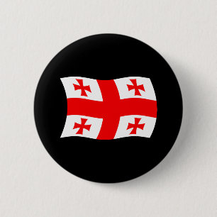 Badge Rond 5 Cm Bouton du drapeau de la Géorgie