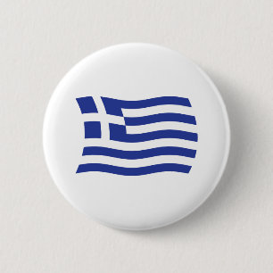 Badge Rond 5 Cm Bouton du drapeau de la Grèce