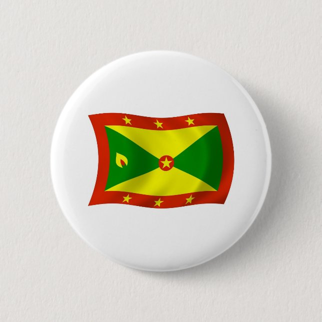 Badge Rond 5 Cm Bouton du drapeau de la Grenade (Devant)