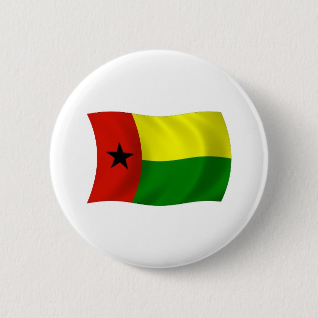 Badge Rond 5 Cm Bouton du drapeau de la Guinée-Bissau (Devant)