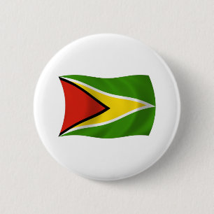 Badge Rond 5 Cm Bouton du drapeau de la Guyane