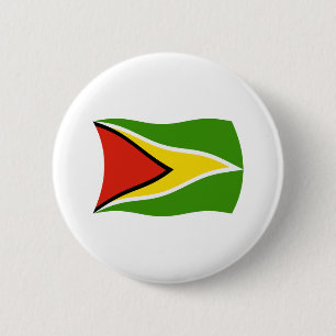 Badge Rond 5 Cm Bouton du drapeau de la Guyane