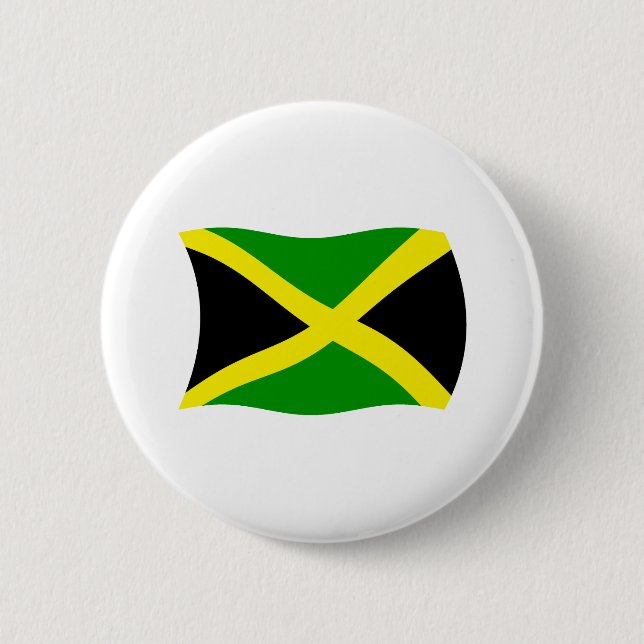 Badge Rond 5 Cm Bouton du drapeau de la Jamaïque (Devant)