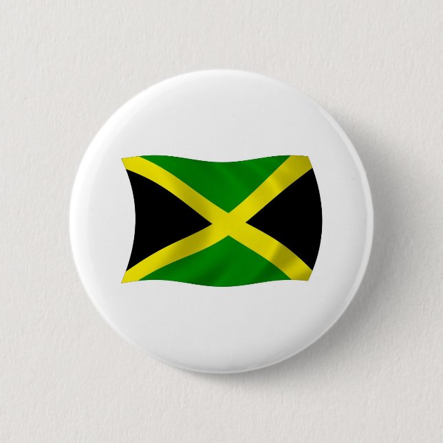 Badge Rond 5 Cm Bouton du drapeau de la Jamaïque (Devant)