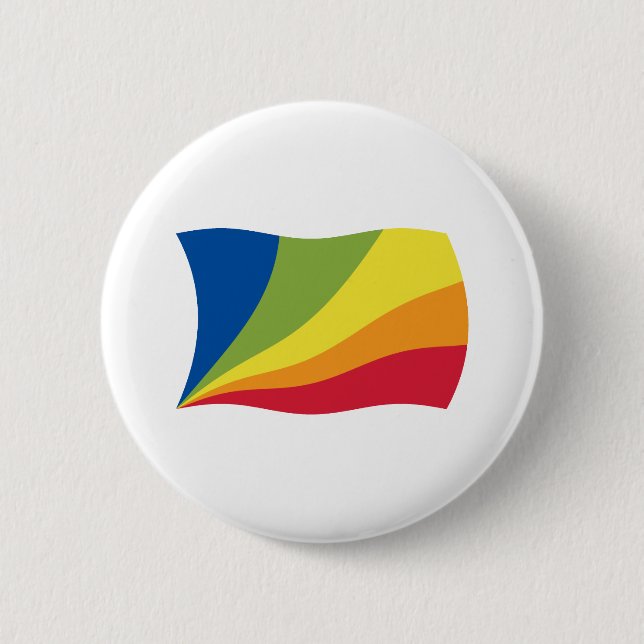 Badge Rond 5 Cm Bouton du drapeau de la Langue Franca Nova (Devant)