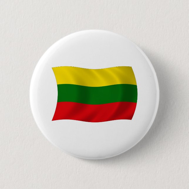 Badge Rond 5 Cm Bouton du drapeau de la Lituanie (Devant)