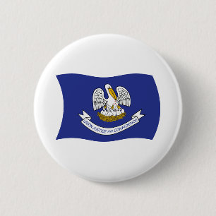 Badge Rond 5 Cm Bouton du drapeau de la Louisiane