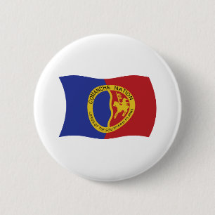 Badge Rond 5 Cm Bouton du drapeau de la Nation Comanche