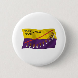 Badge Rond 5 Cm Bouton du drapeau de la nation Tohono O'odham