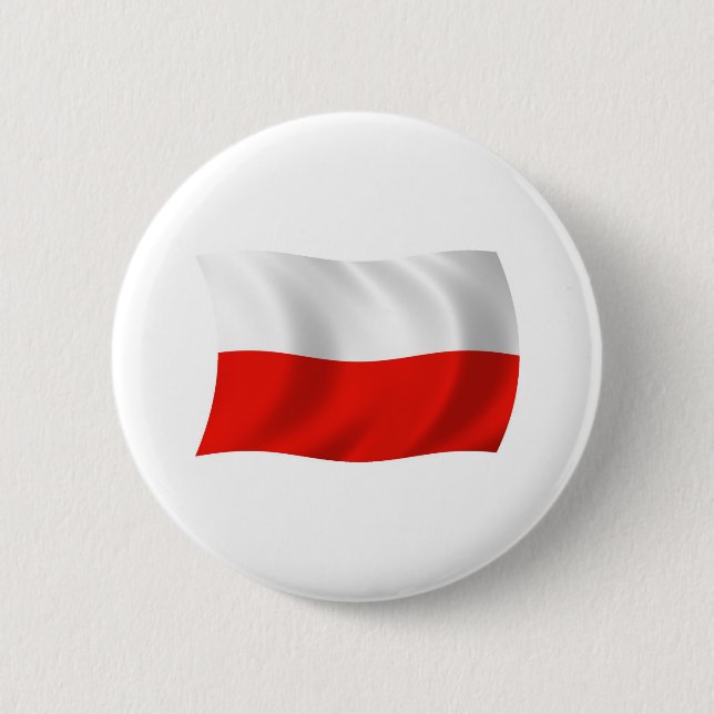 Badge Rond 5 Cm Bouton du drapeau de la Pologne (Devant)