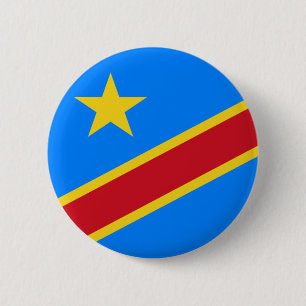 Badge Rond 5 Cm Bouton du drapeau de la République démocratique du