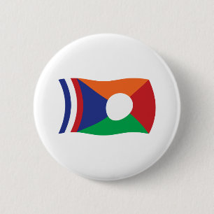 Badge Rond 5 Cm Bouton du drapeau de la Réunion
