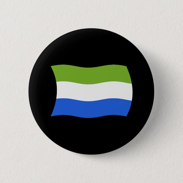 Badge Rond 5 Cm Bouton du drapeau de la Sierra Leone (Devant)