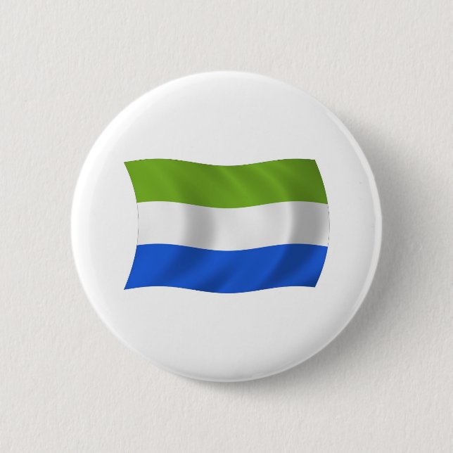 Badge Rond 5 Cm Bouton du drapeau de la Sierra Leone (Devant)
