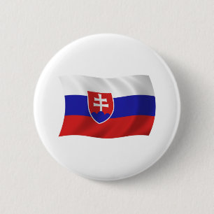 Badge Rond 5 Cm Bouton du drapeau de la Slovaquie