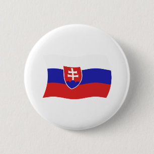 Badge Rond 5 Cm Bouton du drapeau de la Slovaquie