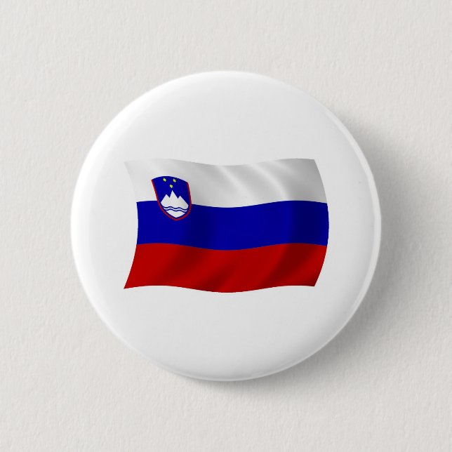 Badge Rond 5 Cm Bouton du drapeau de la Slovénie (Devant)