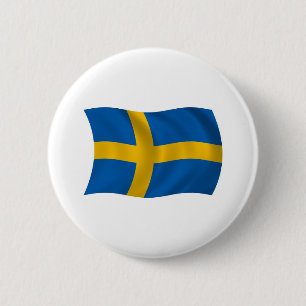 Badge Rond 5 Cm Bouton du drapeau de la Suède