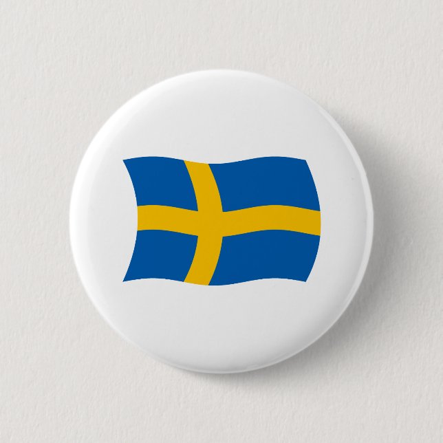 Badge Rond 5 Cm Bouton du drapeau de la Suède (Devant)