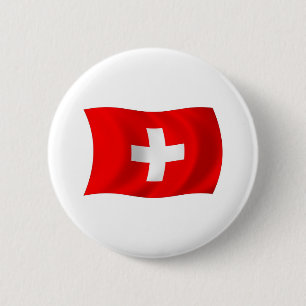 Badge Rond 5 Cm Bouton du drapeau de la Suisse