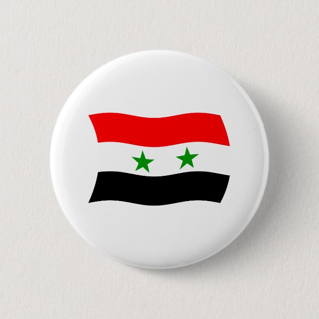 Badge Rond 5 Cm Bouton du drapeau de la Syrie (Devant)