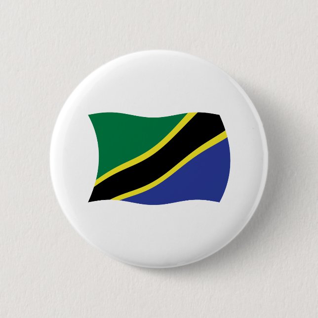Badge Rond 5 Cm Bouton du drapeau de la Tanzanie (Devant)