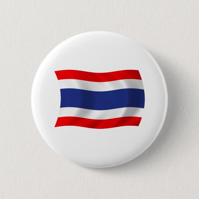Badge Rond 5 Cm Bouton du drapeau de la Thaïlande (Devant)