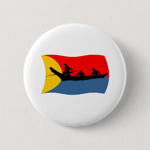 Badge Rond 5 Cm Bouton du drapeau de la tribu Clatsop