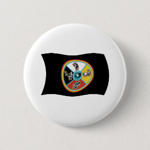 Badge Rond 5 Cm Bouton du drapeau de la tribu de Sault Ste. Marie