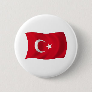 Badge Rond 5 Cm Bouton du drapeau de la Turquie