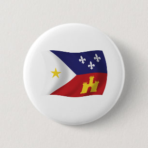 Badge Rond 5 Cm Bouton du drapeau de l'Acadiana