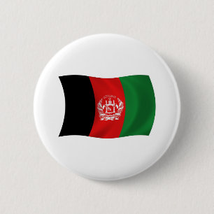 Badge Rond 5 Cm Bouton du drapeau de l'Afghanistan