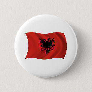 Badge Rond 5 Cm Bouton du drapeau de l'Albanie